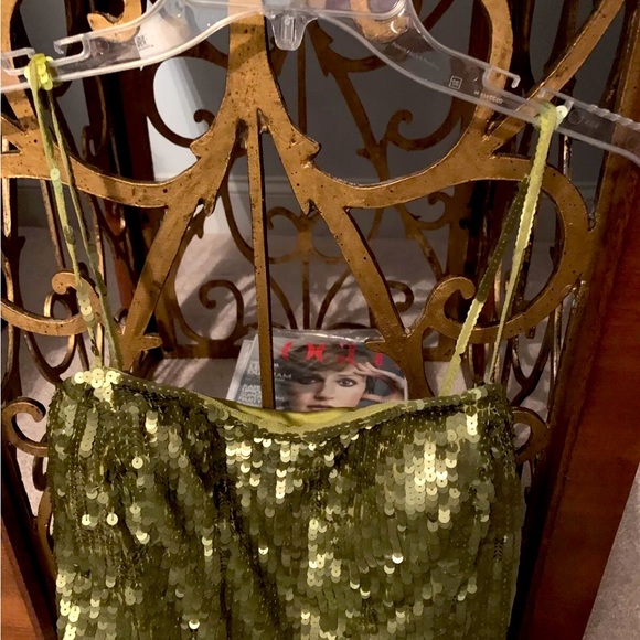 Adrianne Papell Sequined Ombré Green Party Dress (8) - Picture 3 of 10